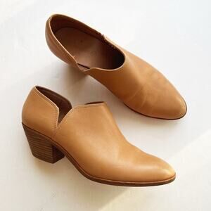 Madewell The Gloria Leather Shoe Boot in Desert Camel